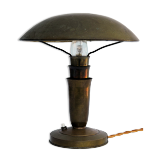 Art Deco bauhaus copper mushroom lamp