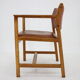 1960s Borge Mogensen Oak and Leather Desk Chair, Denmark