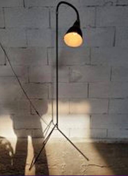 Diabolo Lamp in Black Metal, 1960Diabolo Lamp in Black Metal, 1960