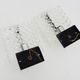 Pair of modernist glass and chrome metal wall sconces. 1960s-70s