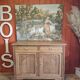 Sideboard two doors two drawers in renovated oak art deco style
