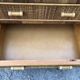 Vintage rattan chest of drawers has 3 drawers.