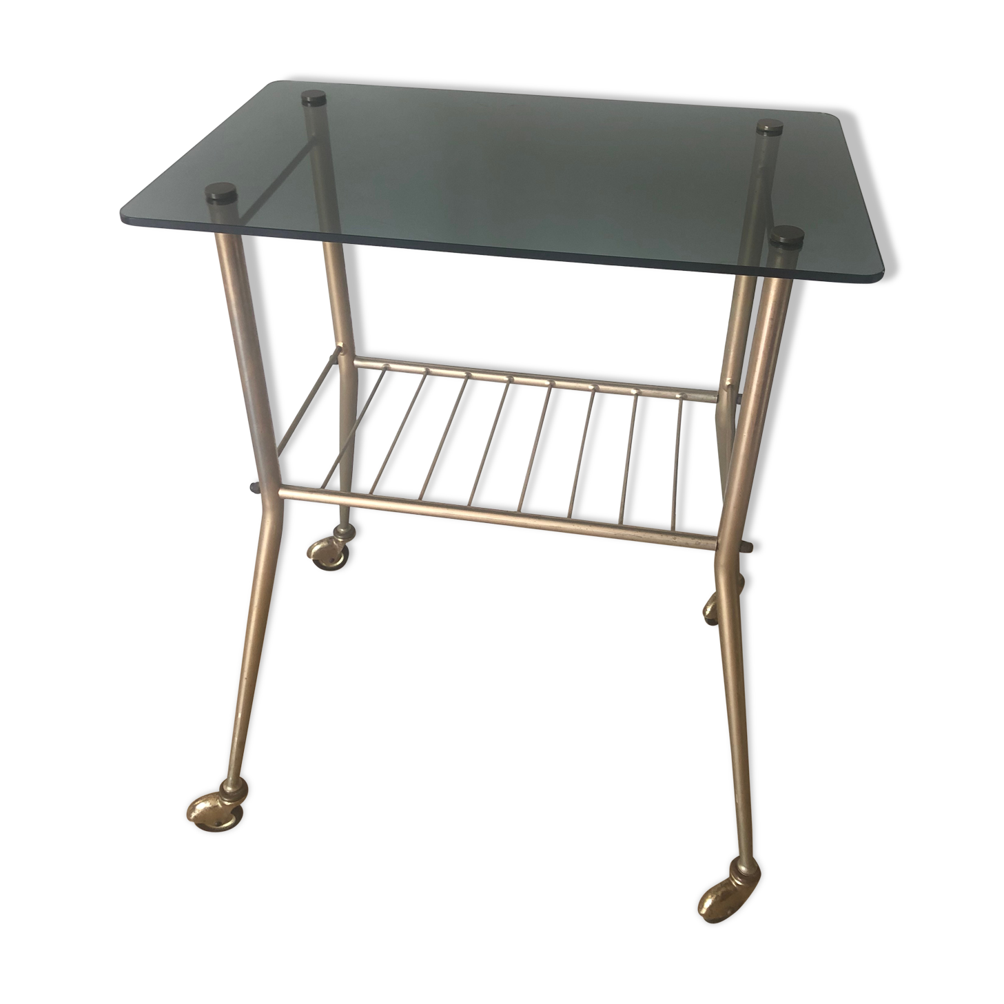 small glass-service table