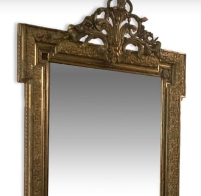 Large gilded antique mirror