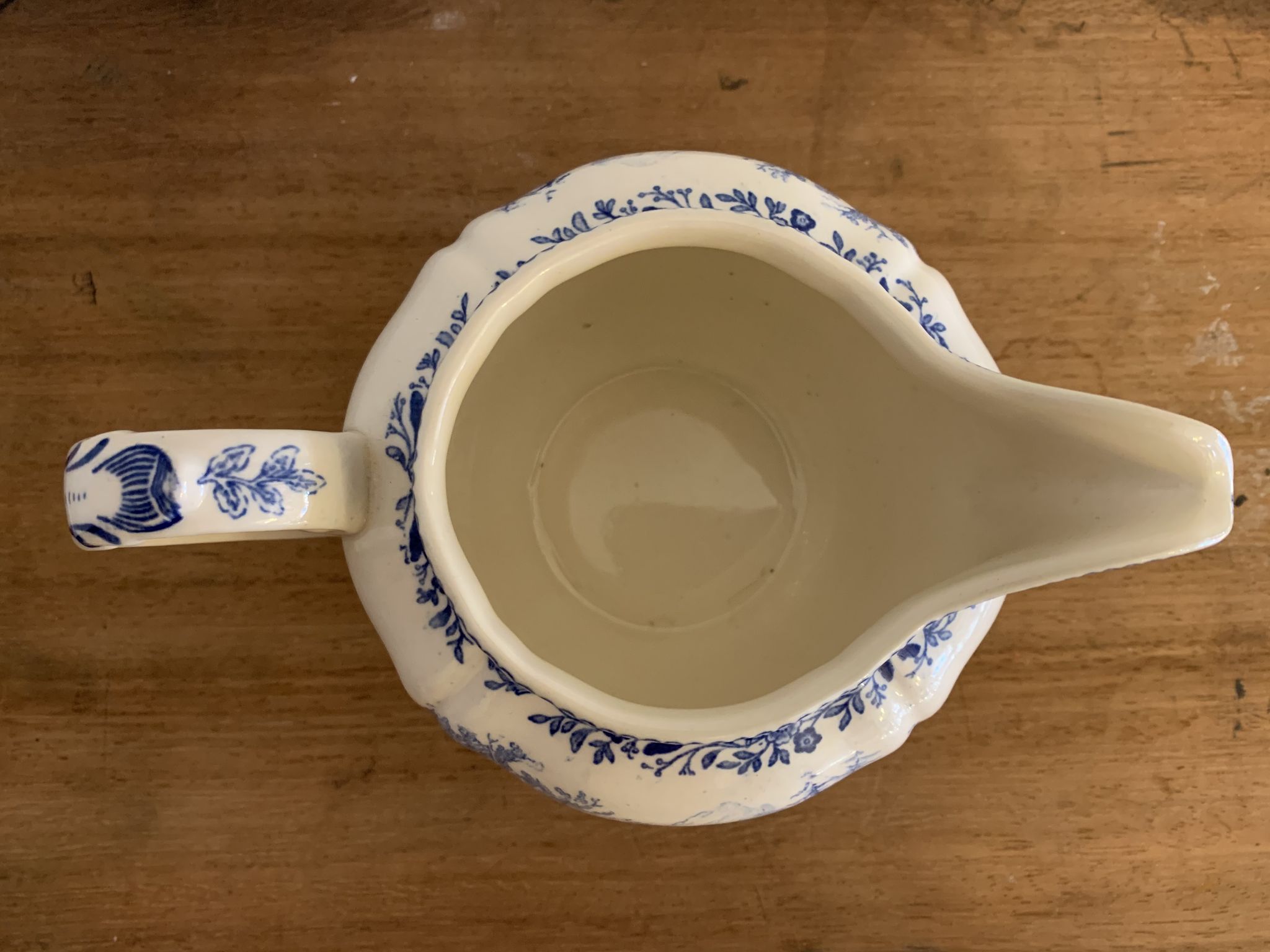 Villeroy and Boch Burgenland 1950 blue and white milk pot