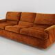 1970s Saporiti 3-Seater Sofa in Velvet ,Italy