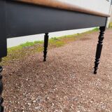 Louis Philippe style oval patinated bistro farm table - 1m90