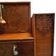 Arts and Crafts burr wood bureau desk