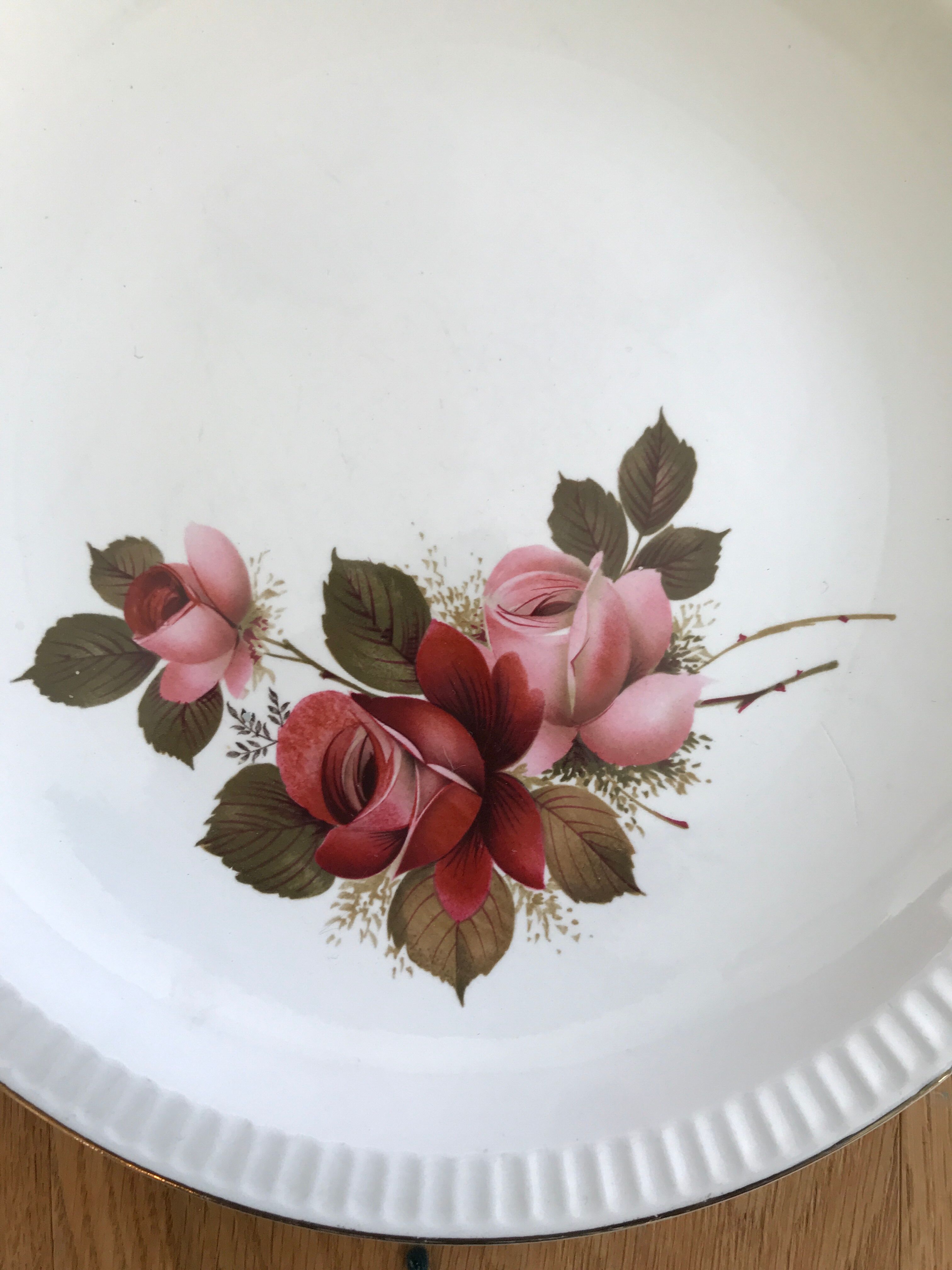 Set de 6 assiettes plates Sarreguemines décor Richemond