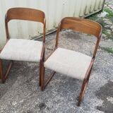 6 vintage Baumann sleigh chairs