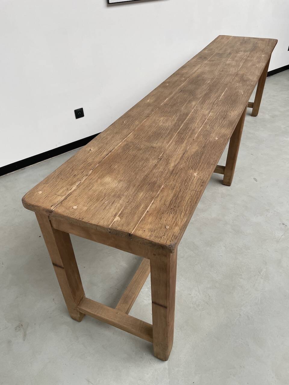 Oak console farm table 3m