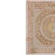 Hand knotted rug, vintage turkish rug 124x124 cm