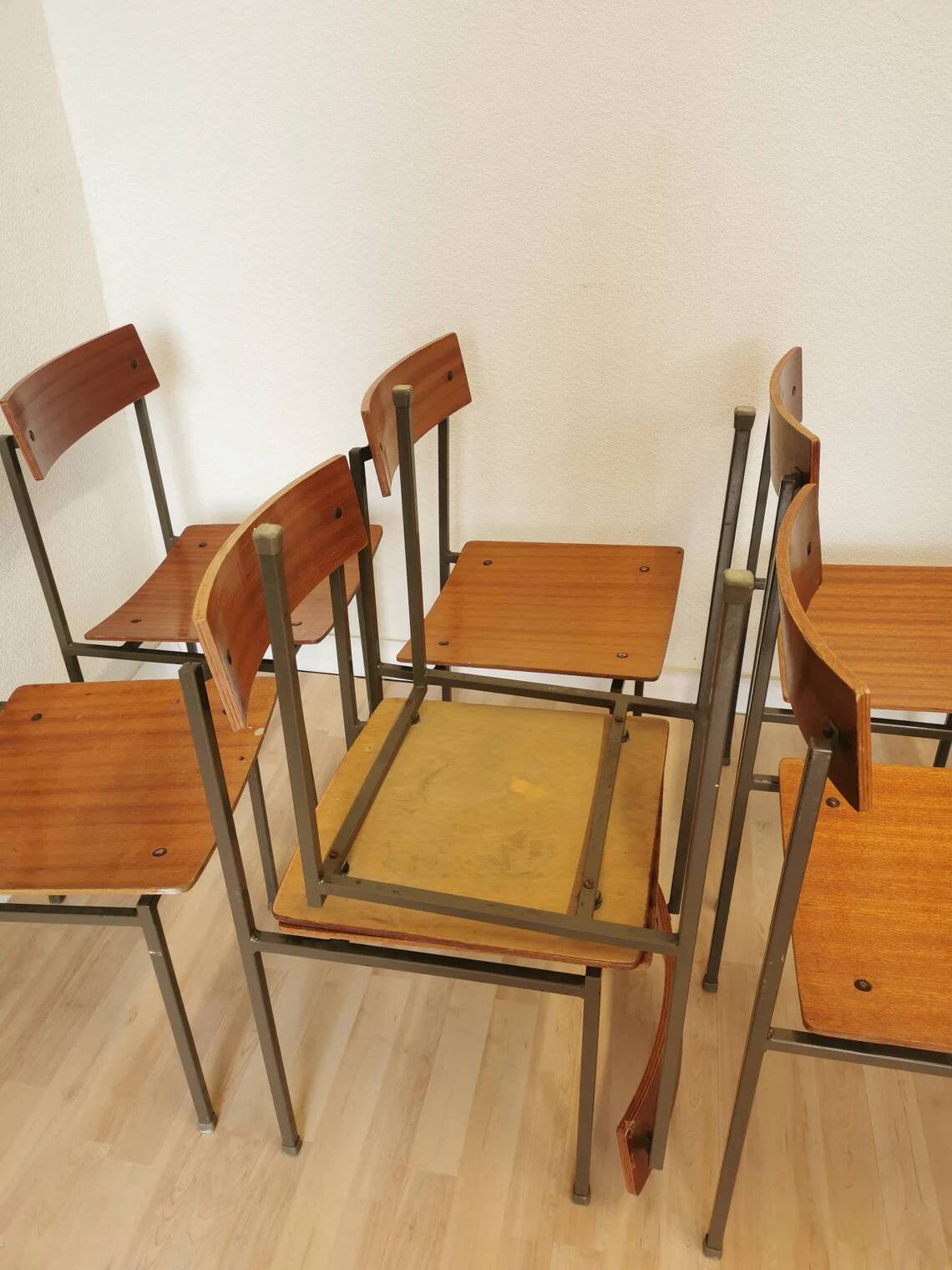 Vintage STOL Kamnik School Chair Minimalist Industrial Dining (1 of 30)