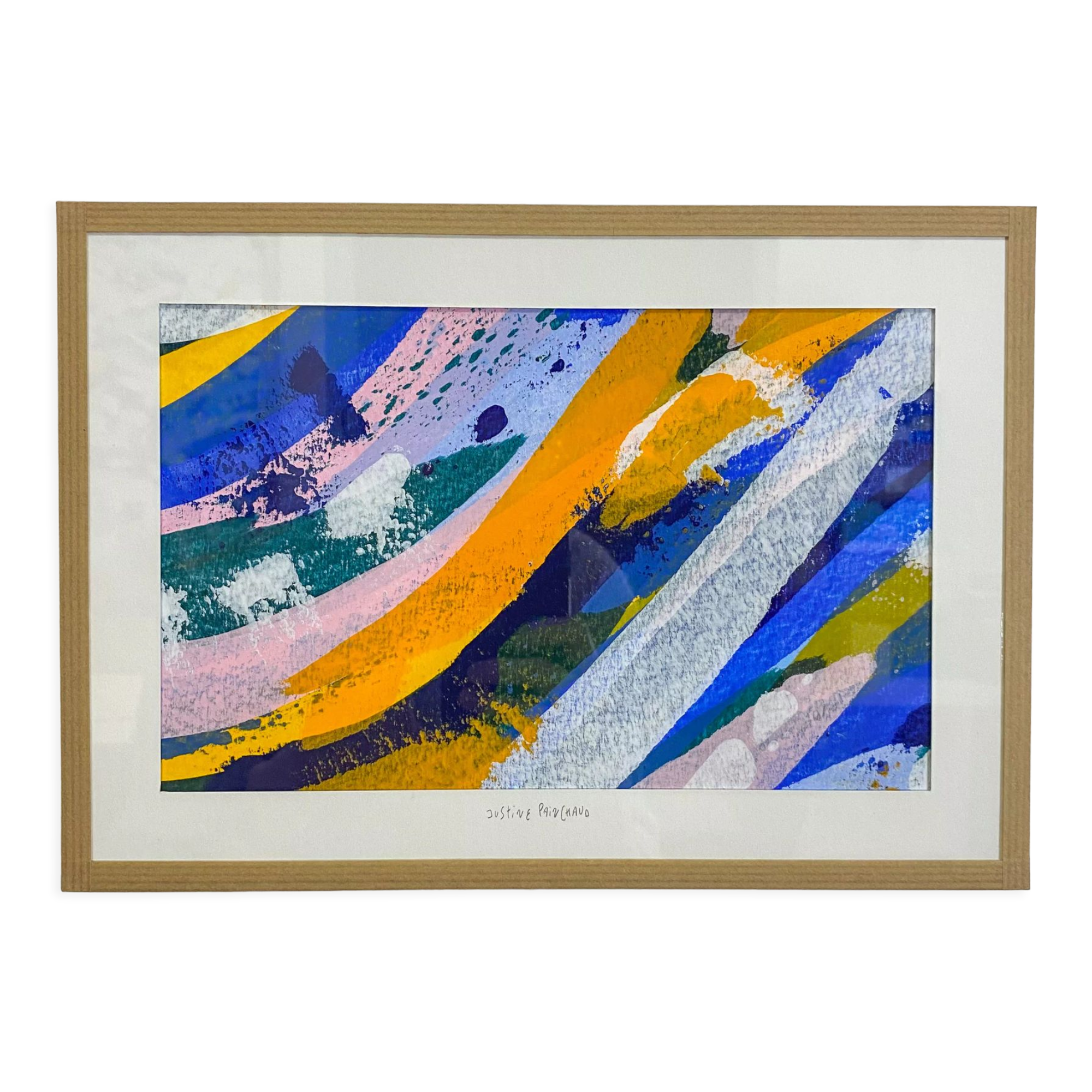 Original painting under glass