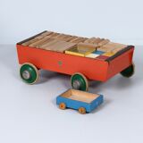Block wagon 'Bouwmeester No. 117' by ADO, 1950s – large model, 123 pieces