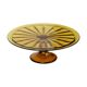 Amber Art Deco Cake Stand Pastry Dish Scailmont
