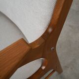 Beech armchair, scandinavian design, 1960s