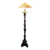 Tiffany floor lamp with stained glass shade