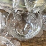 Stemmed glasses, engraved glass wine glasses