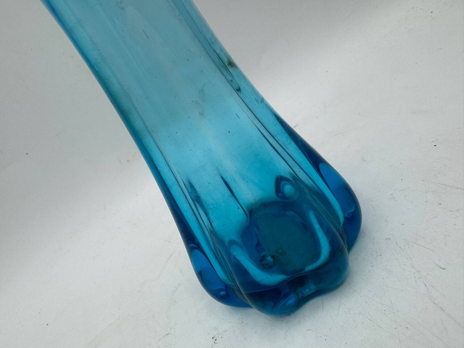 Blue glass vase, 1960s