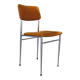 Chrome tubular chair with orange velvet, 1970s