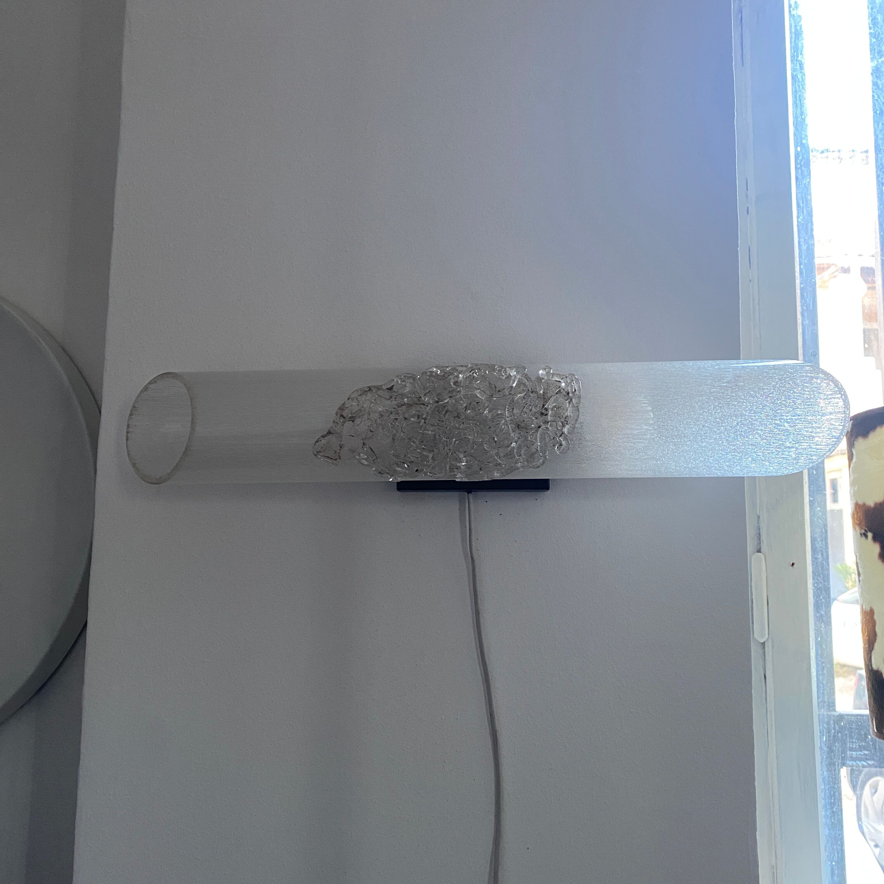 Cylindrical wall lamp from Murano 1960