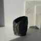 Asymmetrical sculpted concrete vase