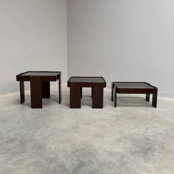 Vintage Cassina nesting tables by Gianfranco Frattini, Italy 1960s