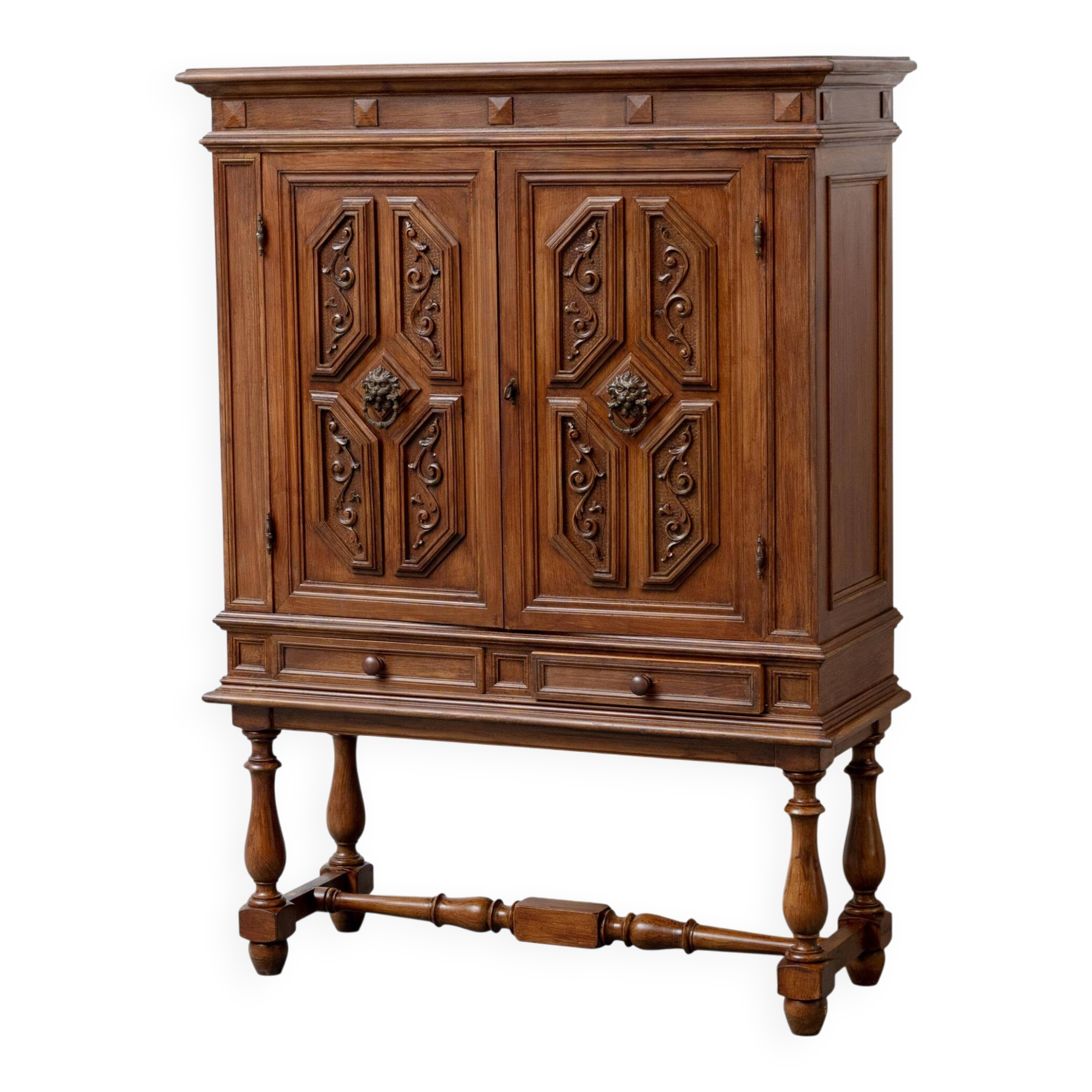 Vintage carved wood sideboard – original period piece