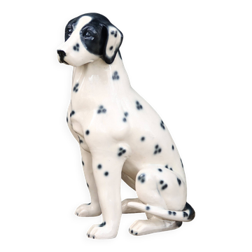 Grande statue chien dalmatien en céramique, années 80