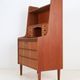Tall mid-century teak secretary desk / Danish modern design / 1960s