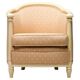 Fine Art Deco Bergère Club Chair Hollywood Regency Style Damask