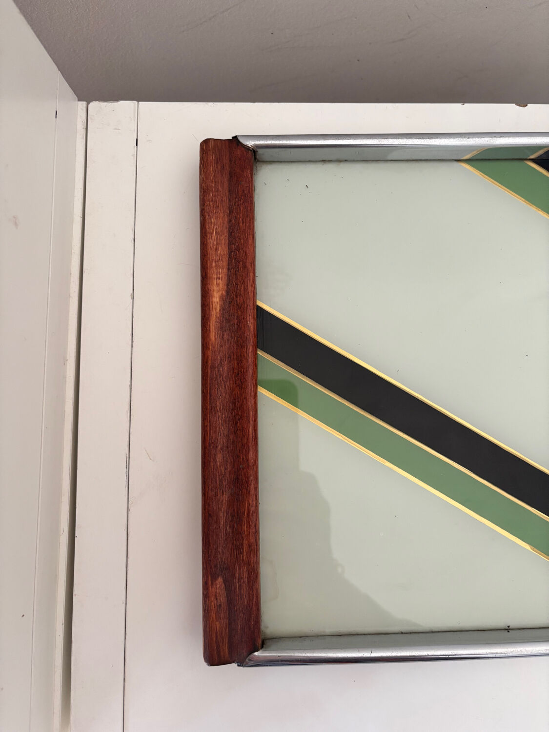 Plateau Art Déco vert menthe italien 1930