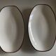 Pair of Siena KMK glazed stoneware dishes, Scandinavian, 1965.