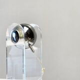 Italian plexi and chrome table lamp