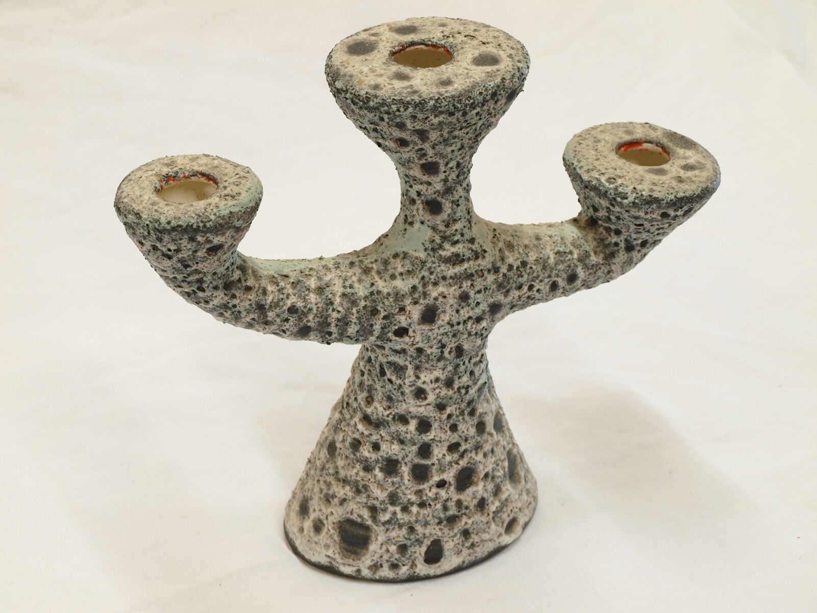 Dieulefit ceramic anthropomorphic candlestick or candlestick