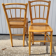 Set of 4 canned bistro chairs, early twentieth century