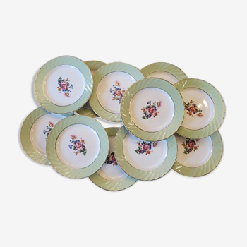 11 ceramic dessert plates Caravelle collection