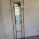 Vintage brushed aluminium coat rack from the 1950s.