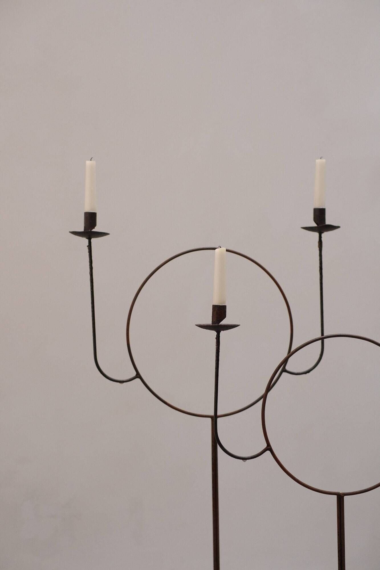 Pair of floor candlesticks
