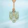 Japandi suspended glass lamp, vintage cubic bohemian glass lamp.