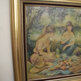 old painting reproduction Marcel Dyf vintage deco repro painting 1960