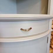 Vitrine vaisselier d'angle vert bronze