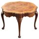 Vintage Figured Burr Walnut Pie Crust Coffee Table, 1920s
