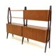Bibliothèque scandinave "Double" en teck, Suède, 1950