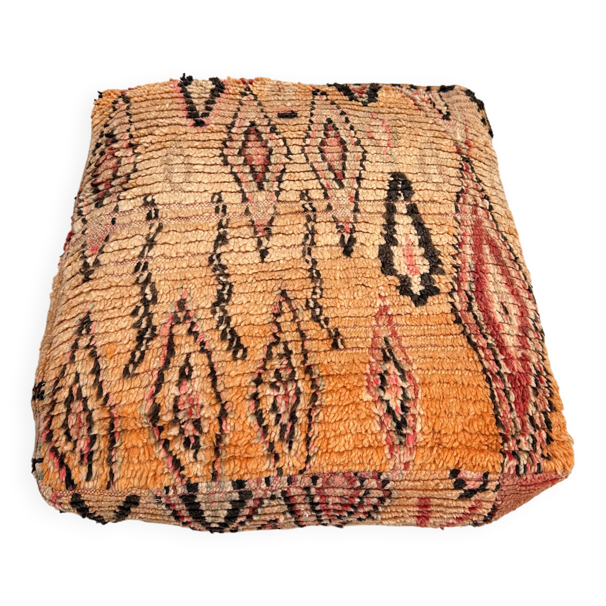 Handmade Berber Kilim pouf, floor cushion