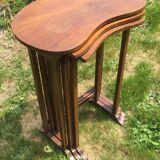 Old tables in vintage wood