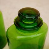 Series of 3 vintage glass jars