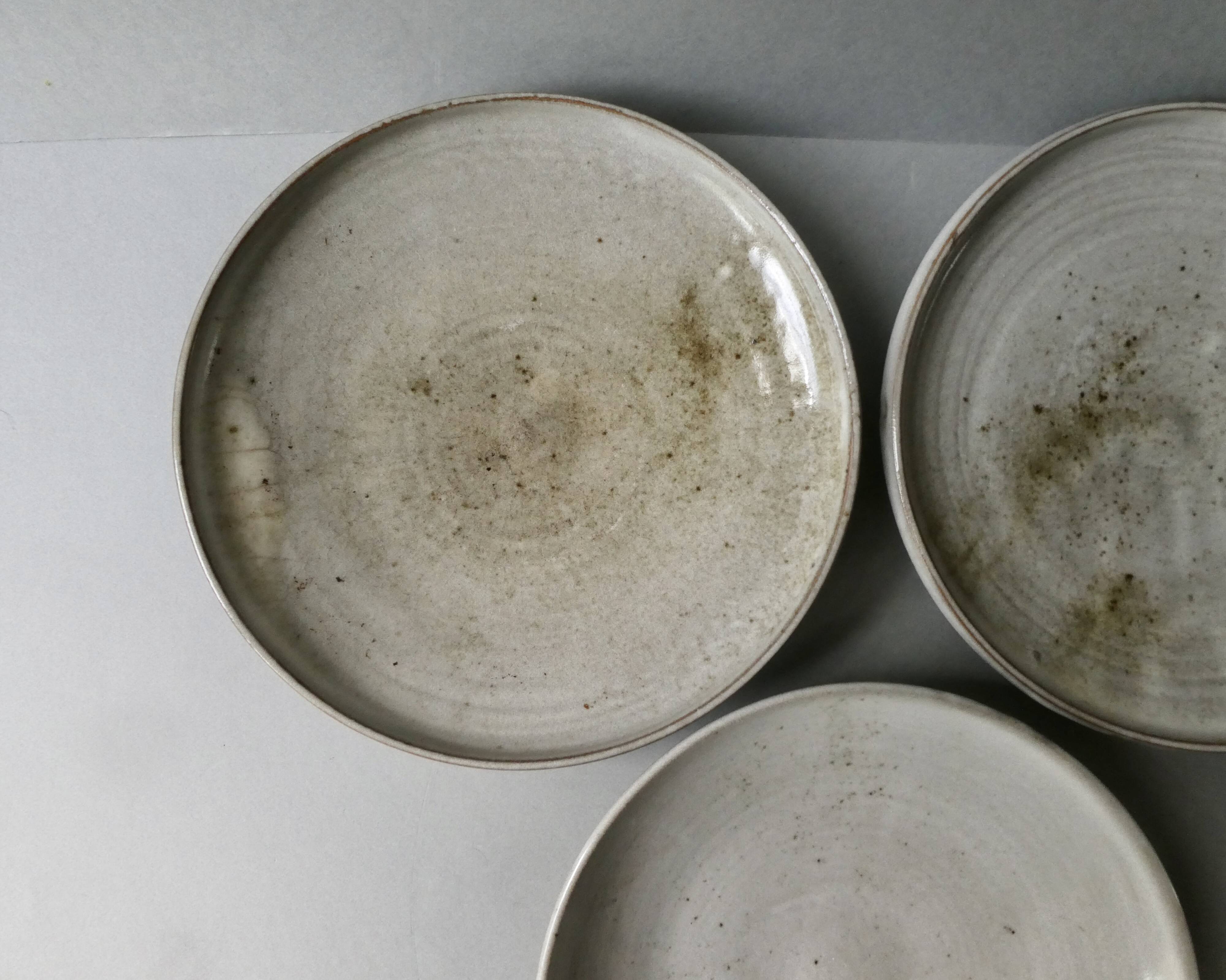 3 plates or small dishes in stoneware Chantal and Thierry Robert