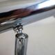 Chrome metal 3-spot chandelier from the 1970s.
